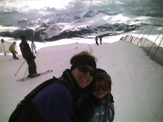 Spring Break April 2004 - Diane & Kenda on Lookout Mtn. at Sunshine Village, Banff, Alberta, Canada